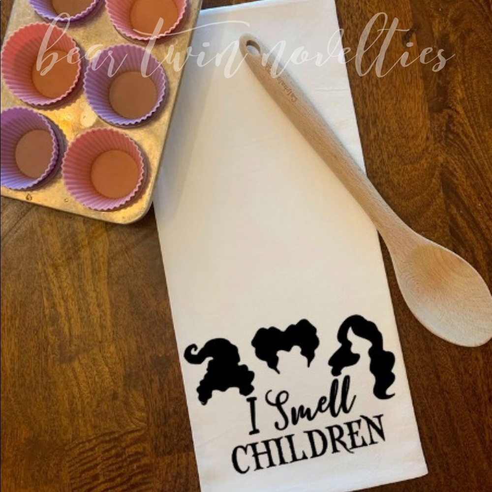 Flour Sack/Tea Towel. Handmade. Halloween themed
